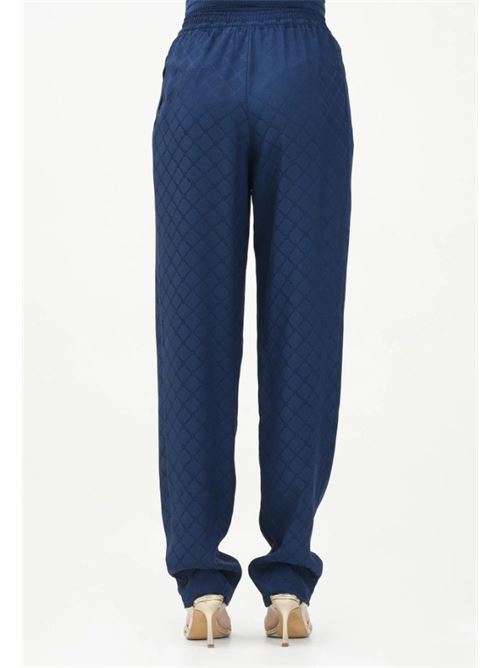 Satin joggers with jacquard diamond ELISABETTA FRANCHI | PA09152E2.DC8